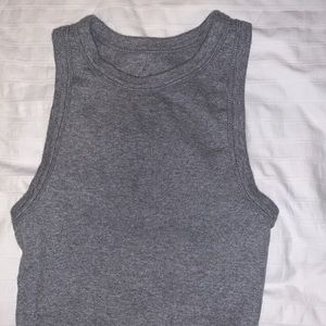 Gray sleeveless tank top